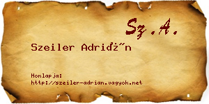 Szeiler Adrián névjegykártya